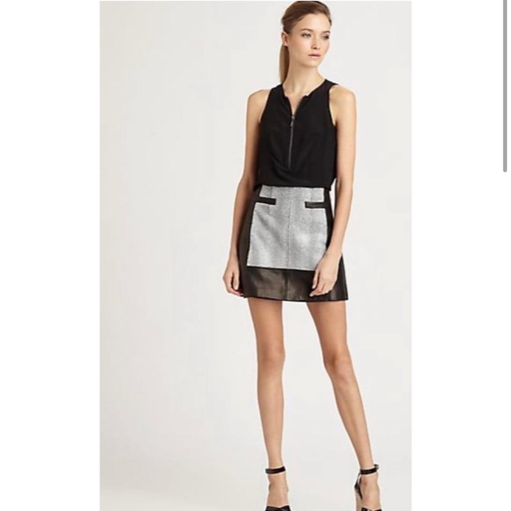 Nanette Lepore Leather Skirt